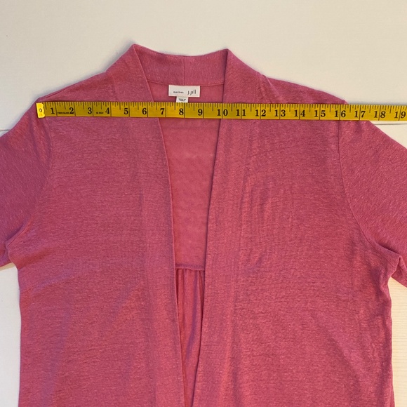 J. Jill Love Linen Pink Open Hi Low Cardigan Size Small - Picture 10 of 12